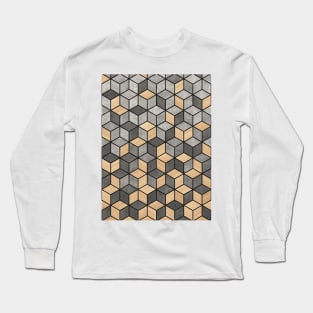 Concrete and Wood Cubes Long Sleeve T-Shirt